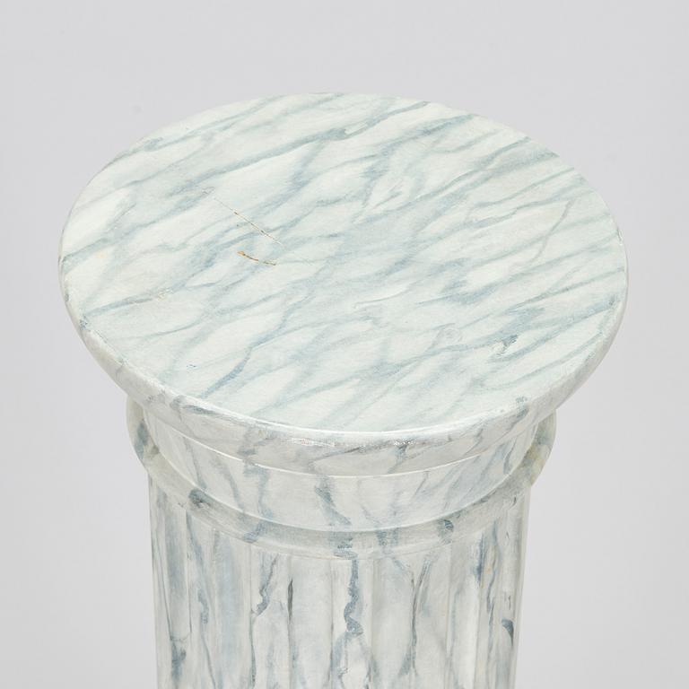 A mid 19th century Gustavian style pedestal.