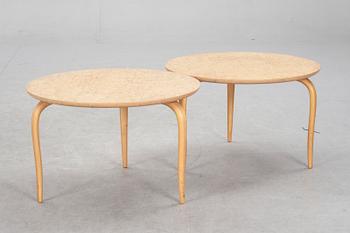 BORD, ett par,  "Annika", design Bruno Mathsson, Firma Karl Mathsson, Värnamo.