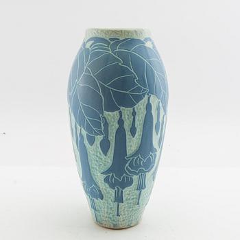 Josef Ekberg, Vase, stoneware, "Sgraffito", Gustavsberg.