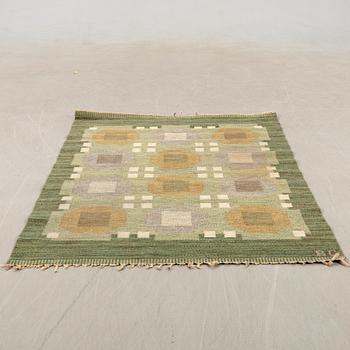 Rakel Carlander, Rug flat weave signed approximately 202x140 cm.