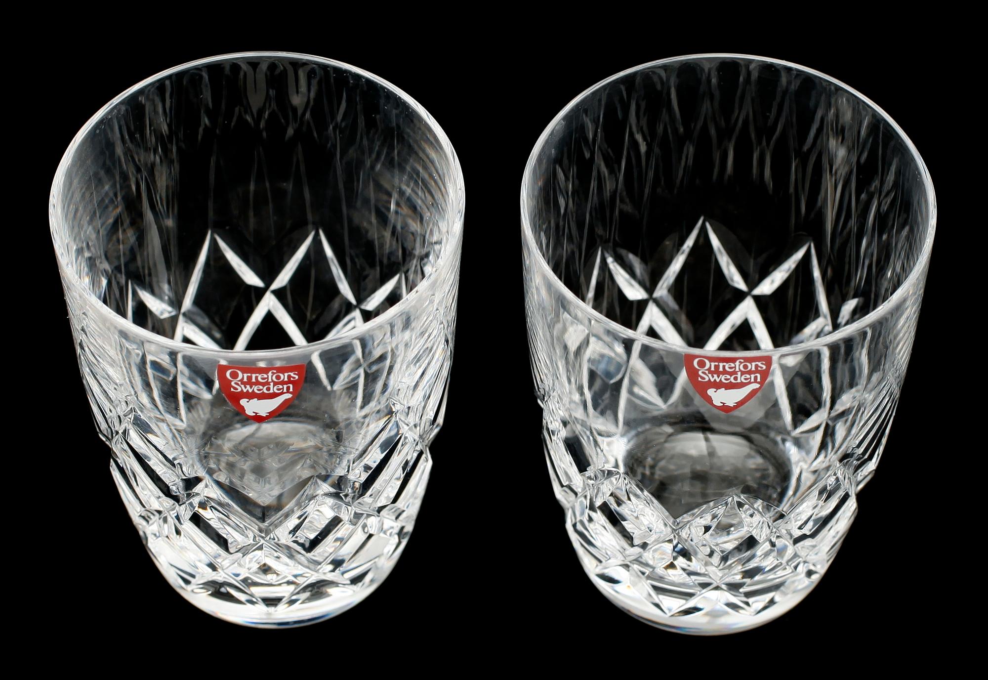 SELTERGLAS, 12 st, "Karolina", Orrefors.