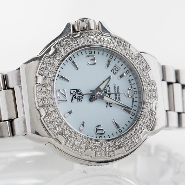 ARMBANDSUR, Dam, stål o diamanter. Tag Heuer, Formula 1, WAC 1215.
