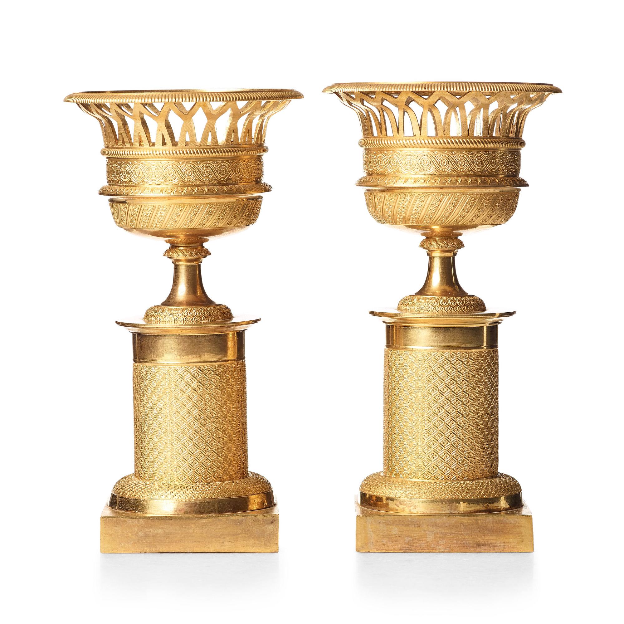 A pair of French Empire early 19th century centre pieces.
