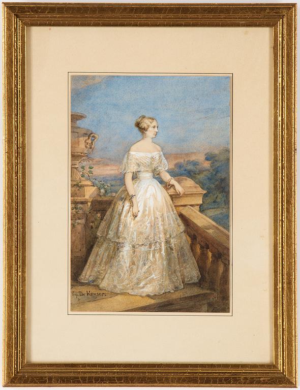 Nicaise de Keyser, watercolours, 2, signed.