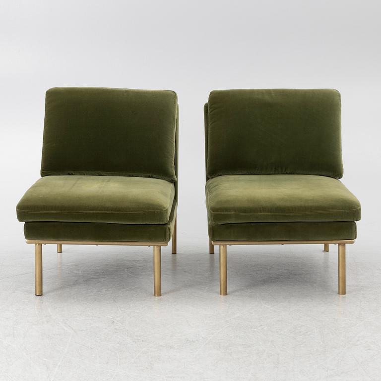 A pair of 'April' armchairs, Newport.