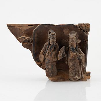 A wooden sculpture, China, presumably late Qing dynasty.