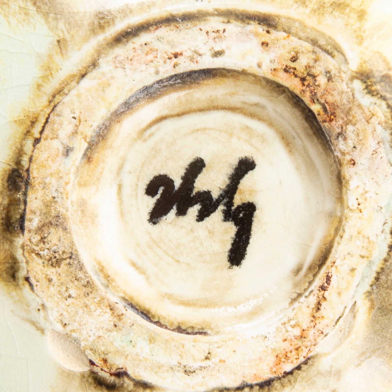 Hans Hedberg, a faience dish, Biot, France.