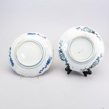 A set of three Japanese Meiji porcelain plates around 1900.