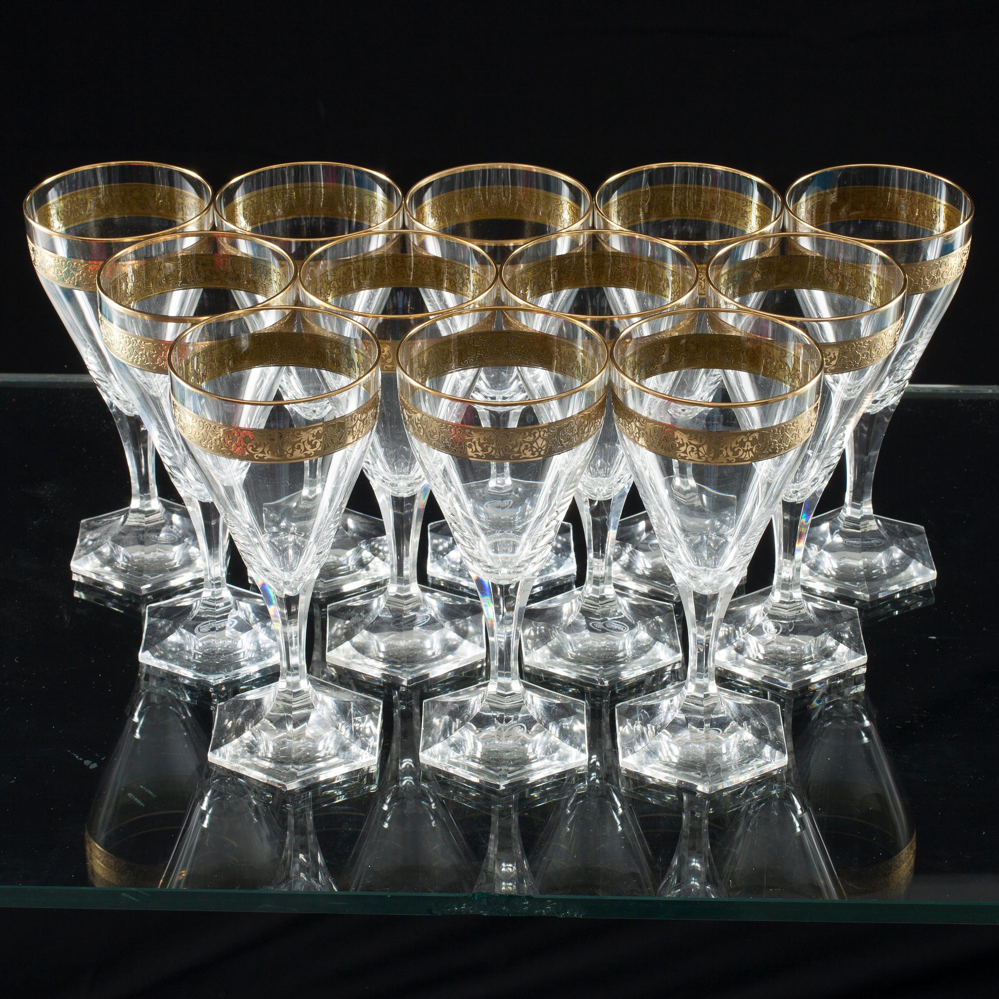 GLASSERVIS, 48 st, "Copenhagen 9900" Moser, Tjeckien 1900-talets slut.