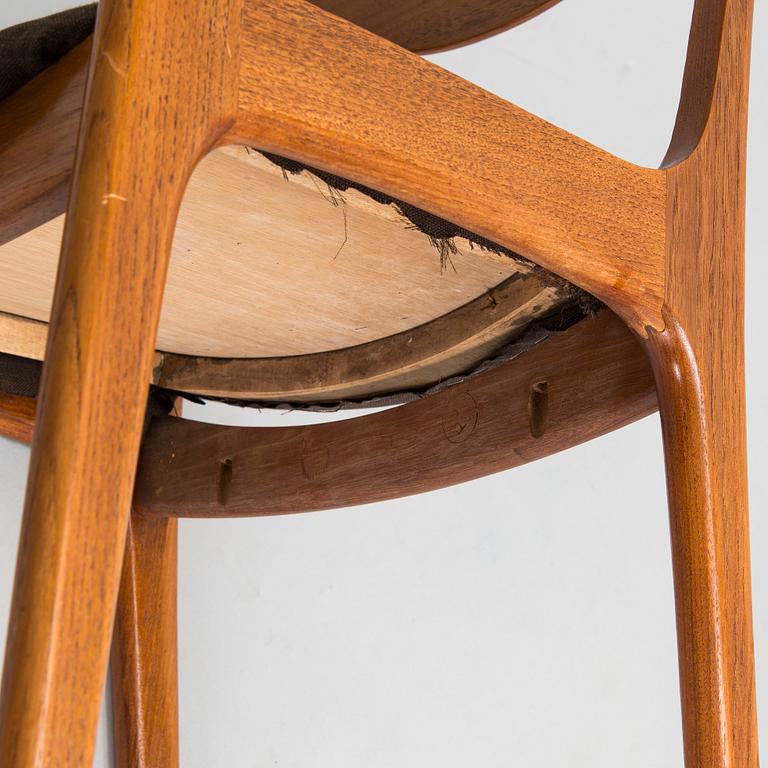 Vilhelm Wohlert, Four chairs for Poul Jeppesen, mid-20th century.