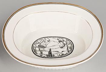 MATSERVIS, 42 delar, porslin, modell "Landskap", Wilhelm Kåge Gustavsberg.