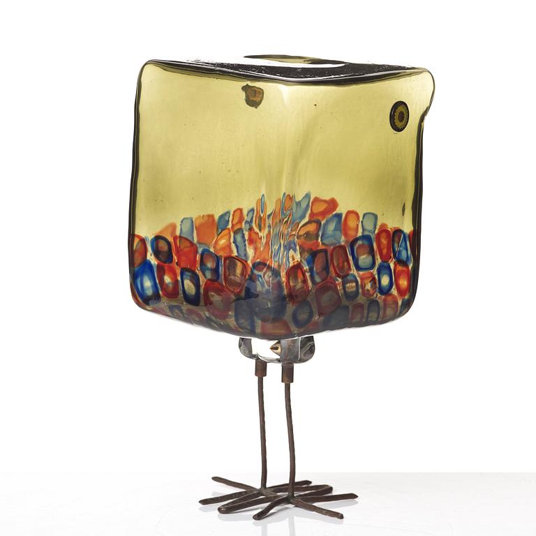 Alessandro Pianon, a "Pulcino" glass sculpture of a bird, Vistosi, Italy 1960's, model S191.