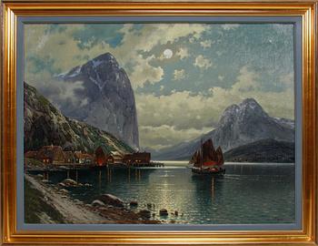 OKÄND KONSTNÄR, olja på duk, bär sign.