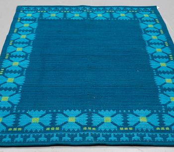 BERIT WOELFER, A CARPET, double-sided machine made, ca 198-200,5 x 132,5 cm, signed BW.