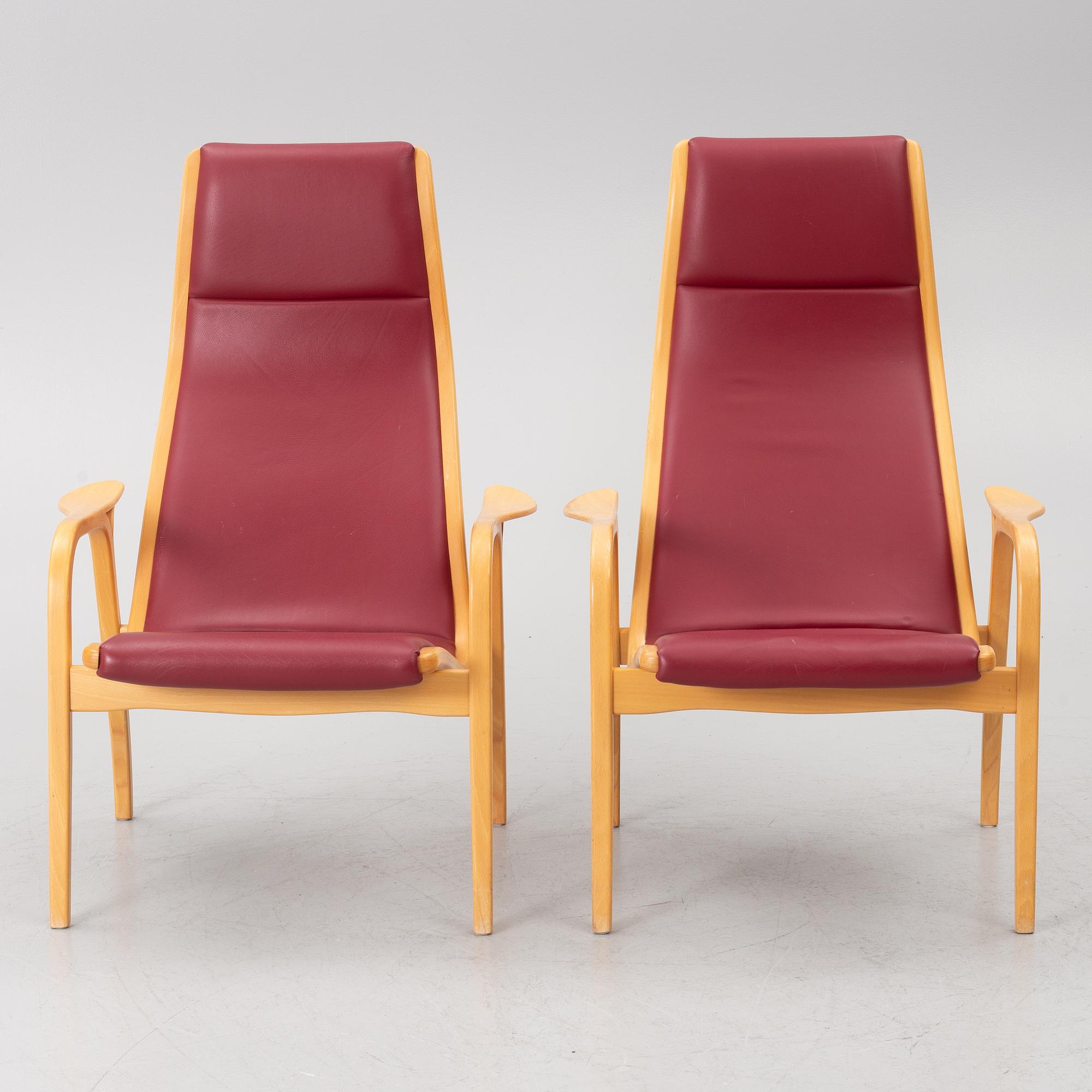 Yngve Ekström, Armchairs, a pair, “Lamino”, Swedese.