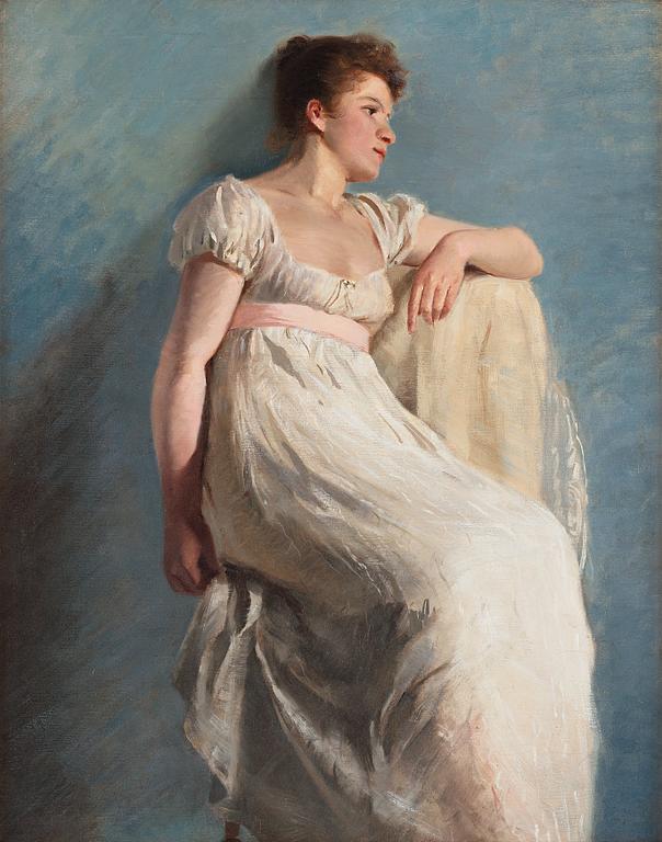 Clara Olivia (Lall) Bergling, Portrait of a seated lady.