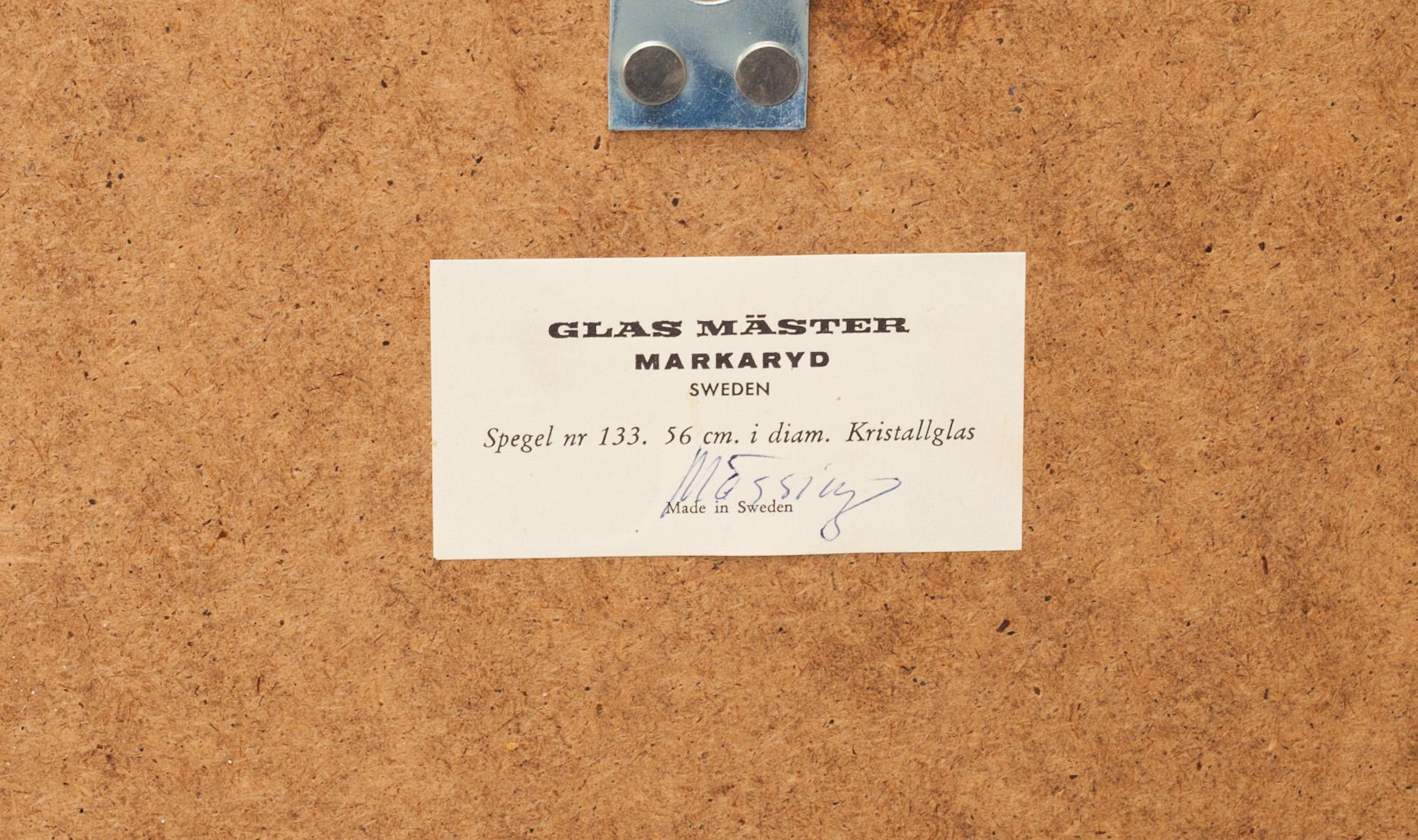 SPEGEL. Glas Mäster Markaryd. 1900-talets mitt.