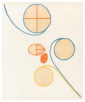 84. Hilma af Klint, matta, "Group V, no 2, Series WUS, Seven Pointed Star", numrerad 11/30, handtuftad, ca 195 x 160 cm.