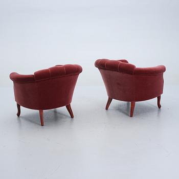 FÅTÖLJER, ett par, Bröderna Andersson, 1900-talets andra hälft.