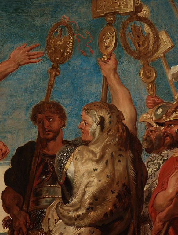 Peter Paul Rubens Hans skola, Decius Mus berättar om sin dröm på slagfältet.