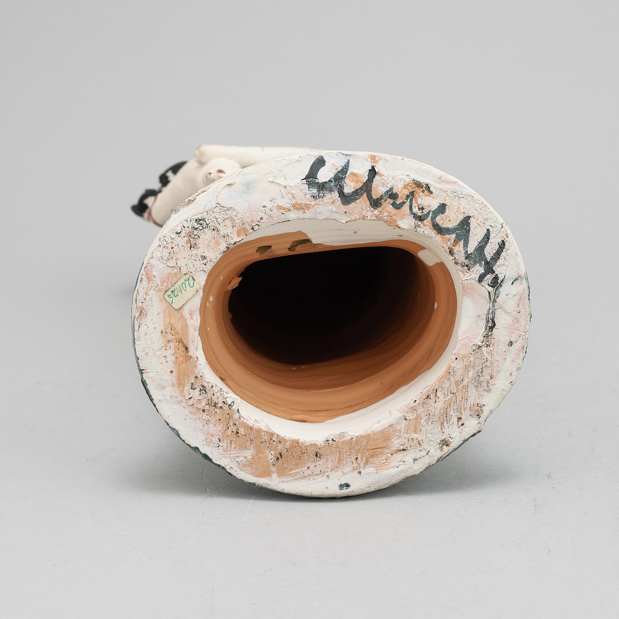 Ulrica Hydman-Vallien, skulptur, lergods, signerad.