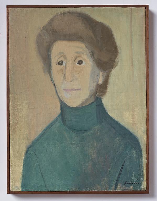 Vera Frisén, oil on relined canvas, signed.