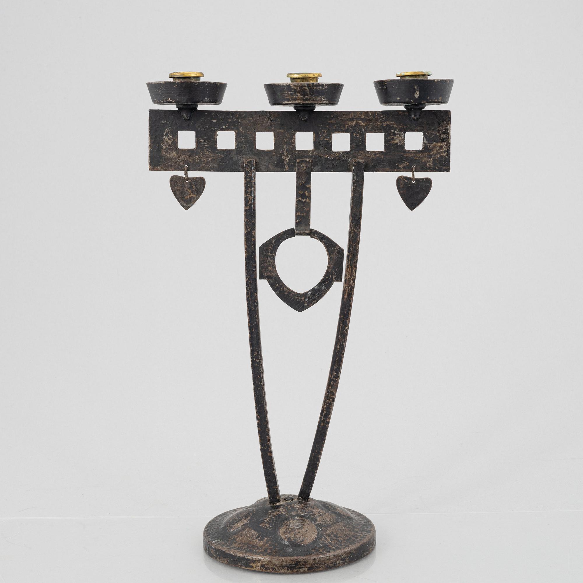 Candelabrum, Art Nouveau, early 20th century.