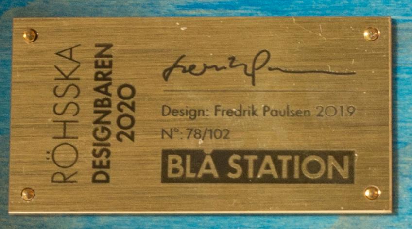 FREDRIK PAULSEN, "Röhsska"Designbaren, chair, Blå Station 2020, Chair 78/102.