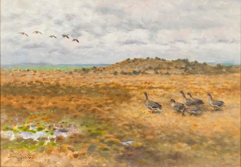 Bruno Liljefors, signerad Bruno Liljefors och daterad 1939.