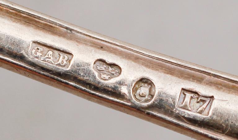 KAFFESKEDAR, 12 st, silver, "Empire", 1912. Vikt ca 182 g.