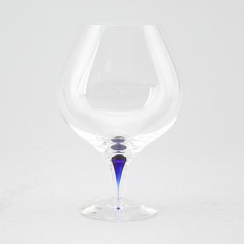 KONJAKSKUPOR, 12 st, glas, "Intermezzo", Erika Lagerbielke, Orrefors.