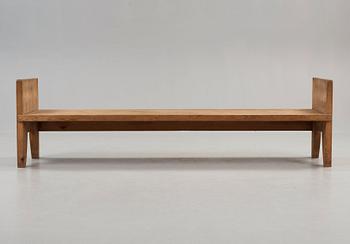 A stained pine daybed possibly by Axel Einar Hjorth, Nordiska Kompaniet, Sweden ca 1930.