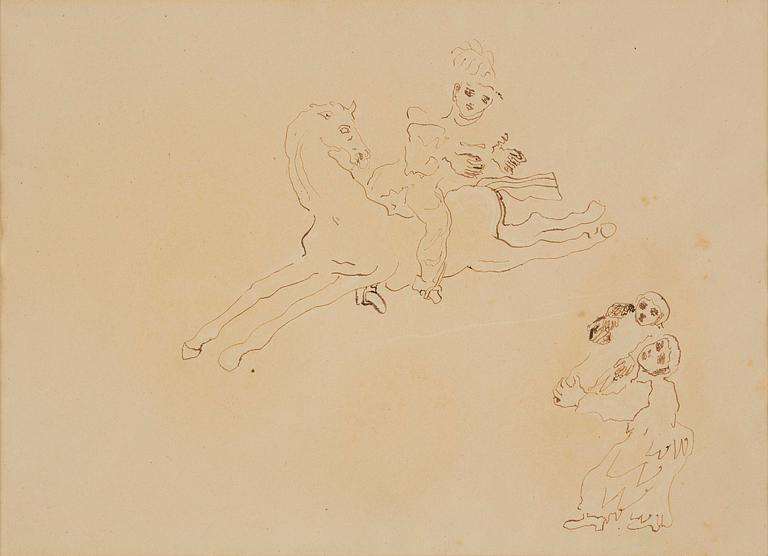 Carl Fredrik Hill, Rider in front of two figures.