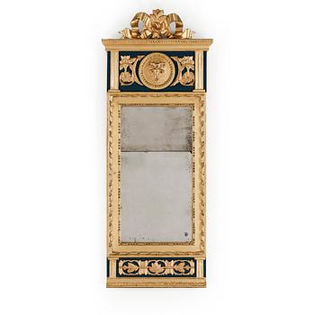 SPEGEL, gustaviansk, bär Stockholms hallstämpel 1796.