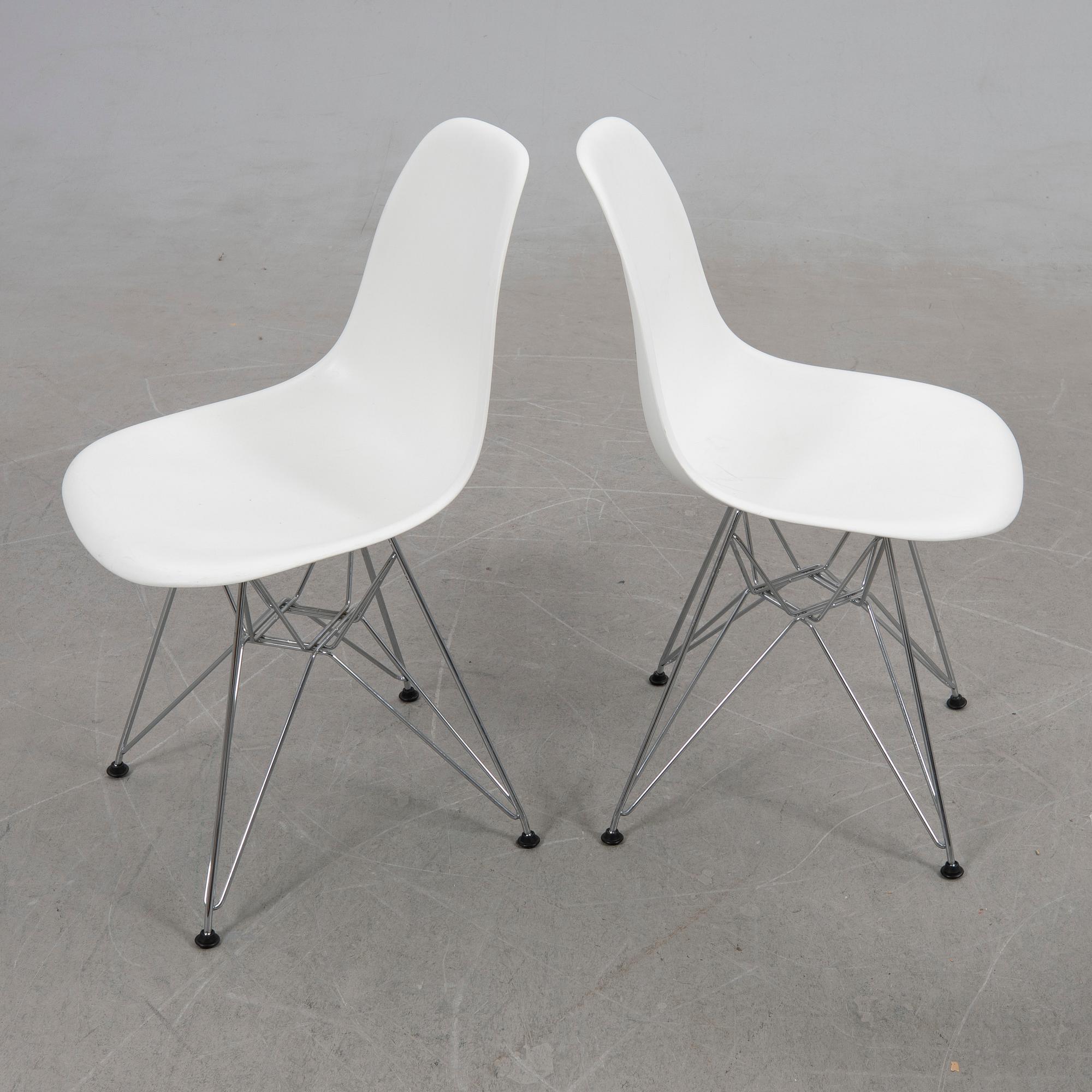 Charles & Ray Eames, chairs, 6 pcs, "Plastic chair DSR", Vitra, 2016.
