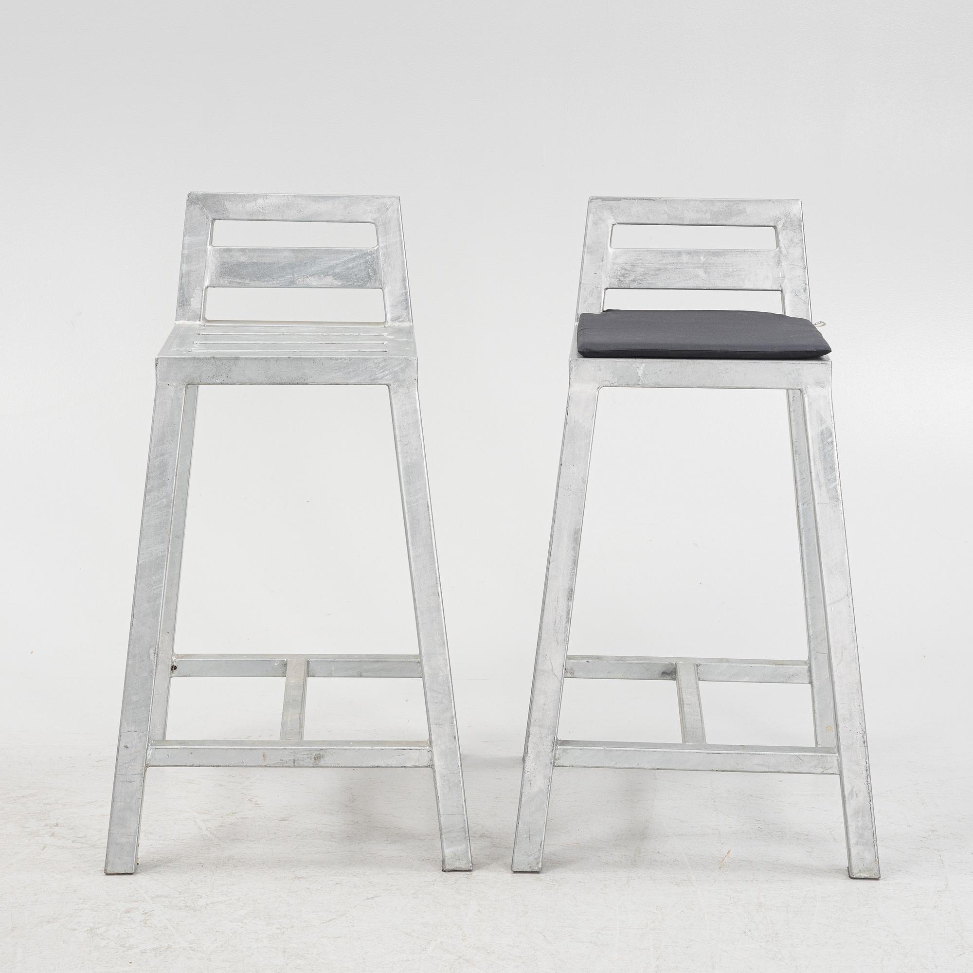 6 galvanized barstools by A2 living.