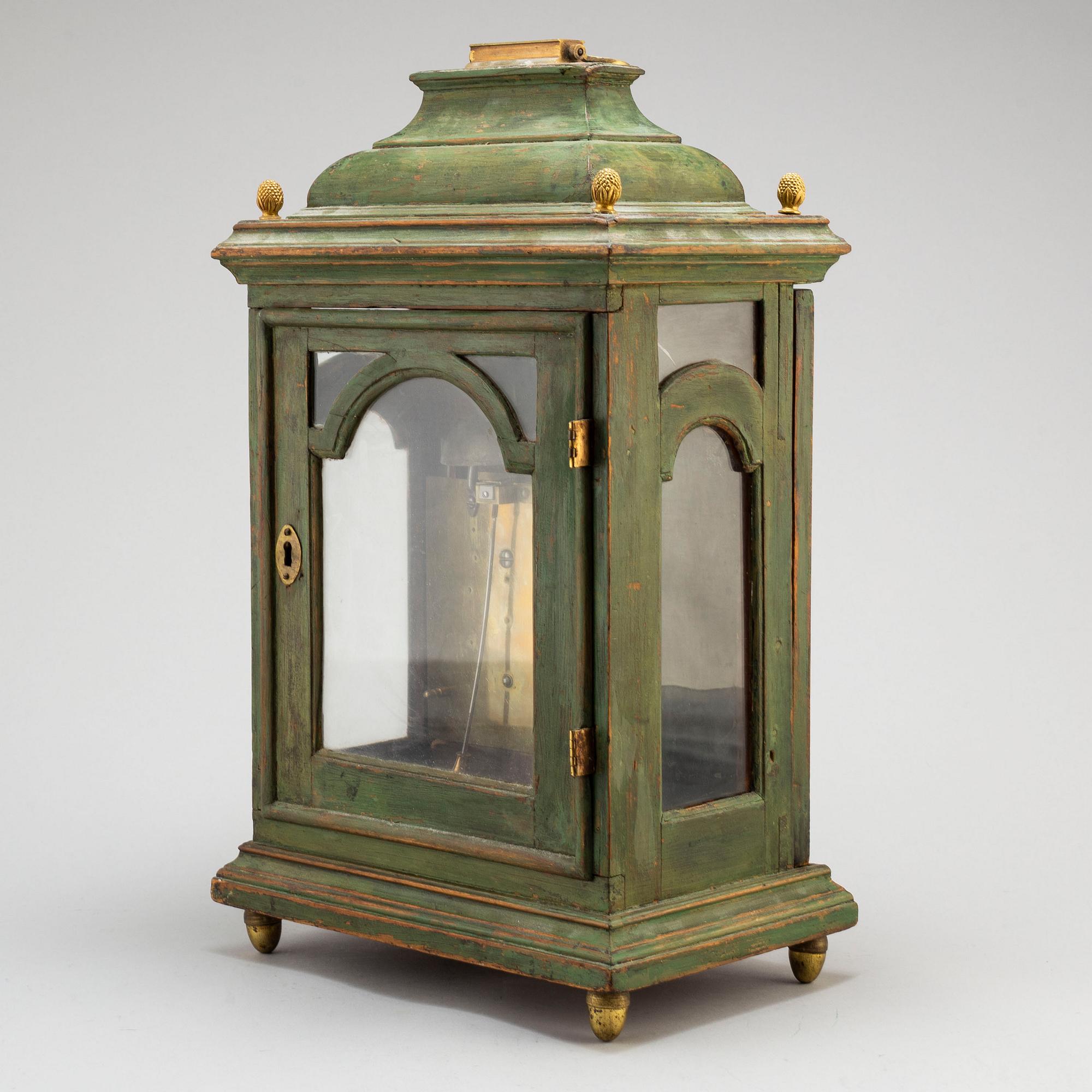 A Swedish Late Baroque table clock from Stockholm Manufabrique.