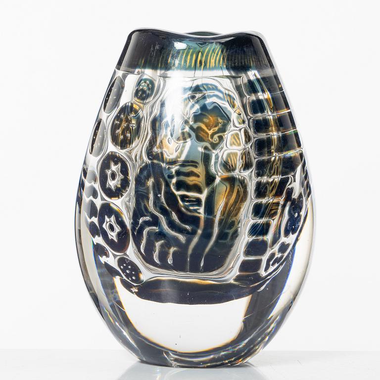 Edvin Öhrström, an Ariel glass vase "The Girl and the Gondolier", Orrefors 1959.
