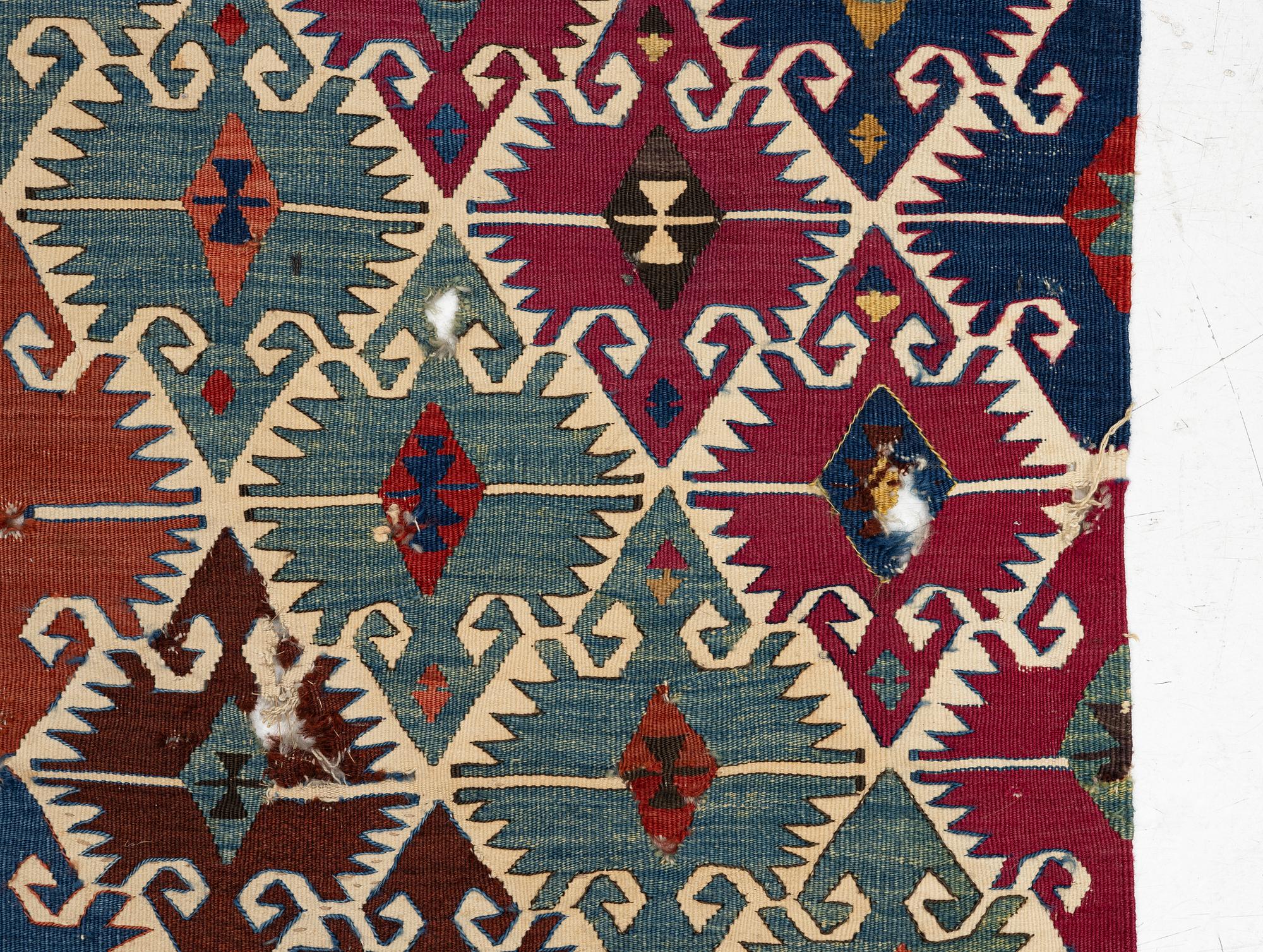 Matta, antik Sivrihisar kelim, Eskişehir området, ca 374 x72 cm.