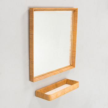 Mirror with shelf, mid 20th century.