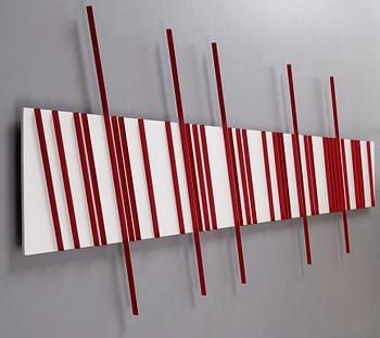 LARS-ERIK FALK, wall relief, wood and painted aluminum, signed Lars-Erik Falk and dated 1983.