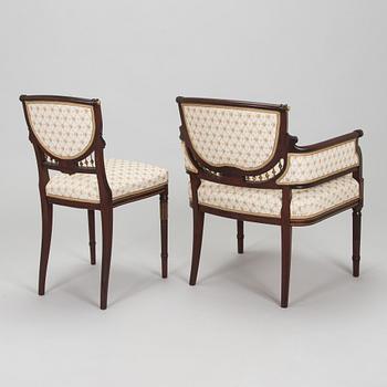A six-piece furniture set, Nikolai Boman's, Turku, 1890s.