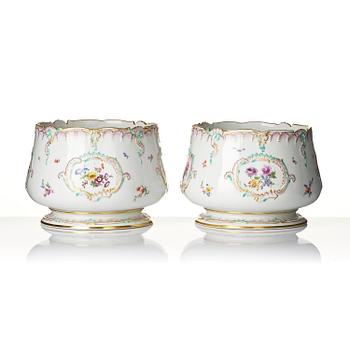 Ytterfoder, ett par, porslin. Meissen, 1890-tal.
