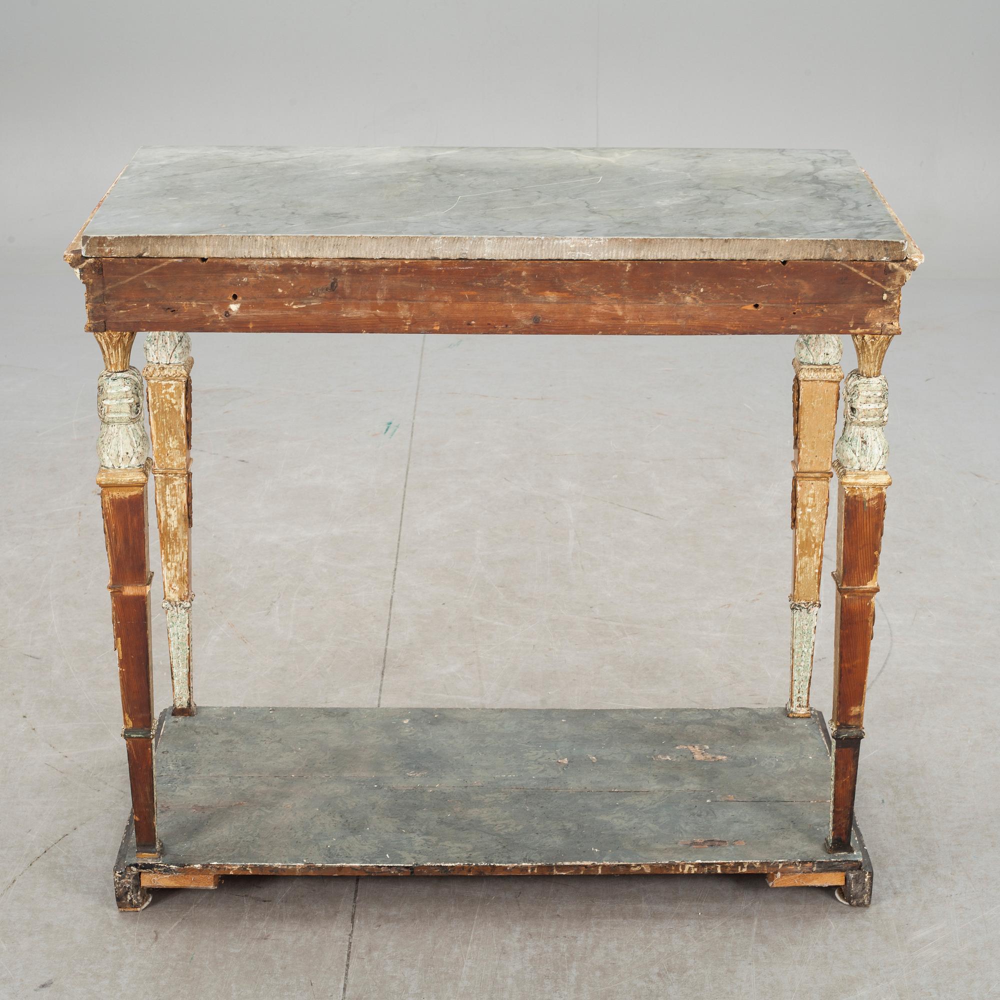 KONSOLBORD. Sengustavianskt stockholmsarbete, omkring år 1800.