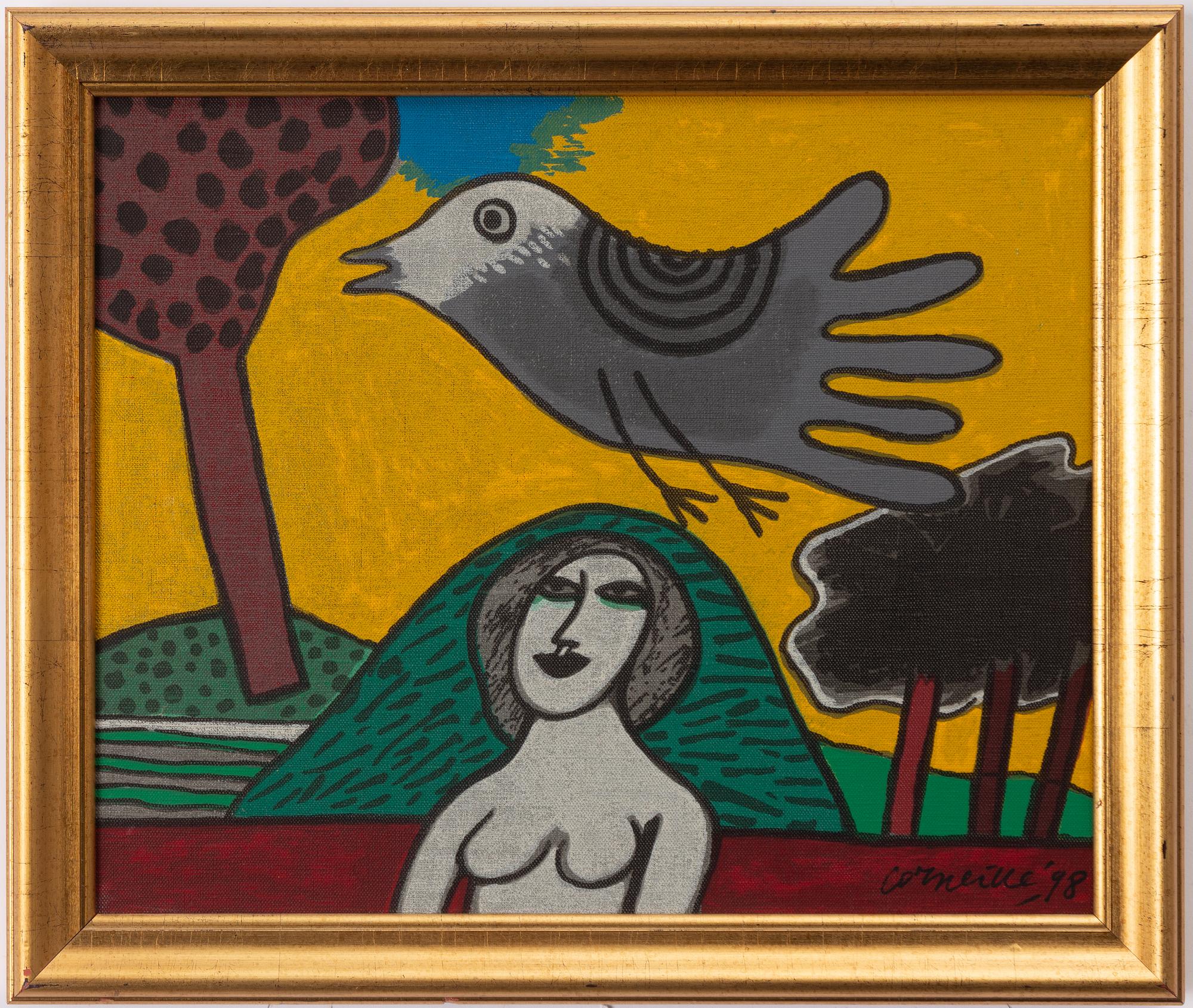 Beverloo Corneille, Woman and Bird.