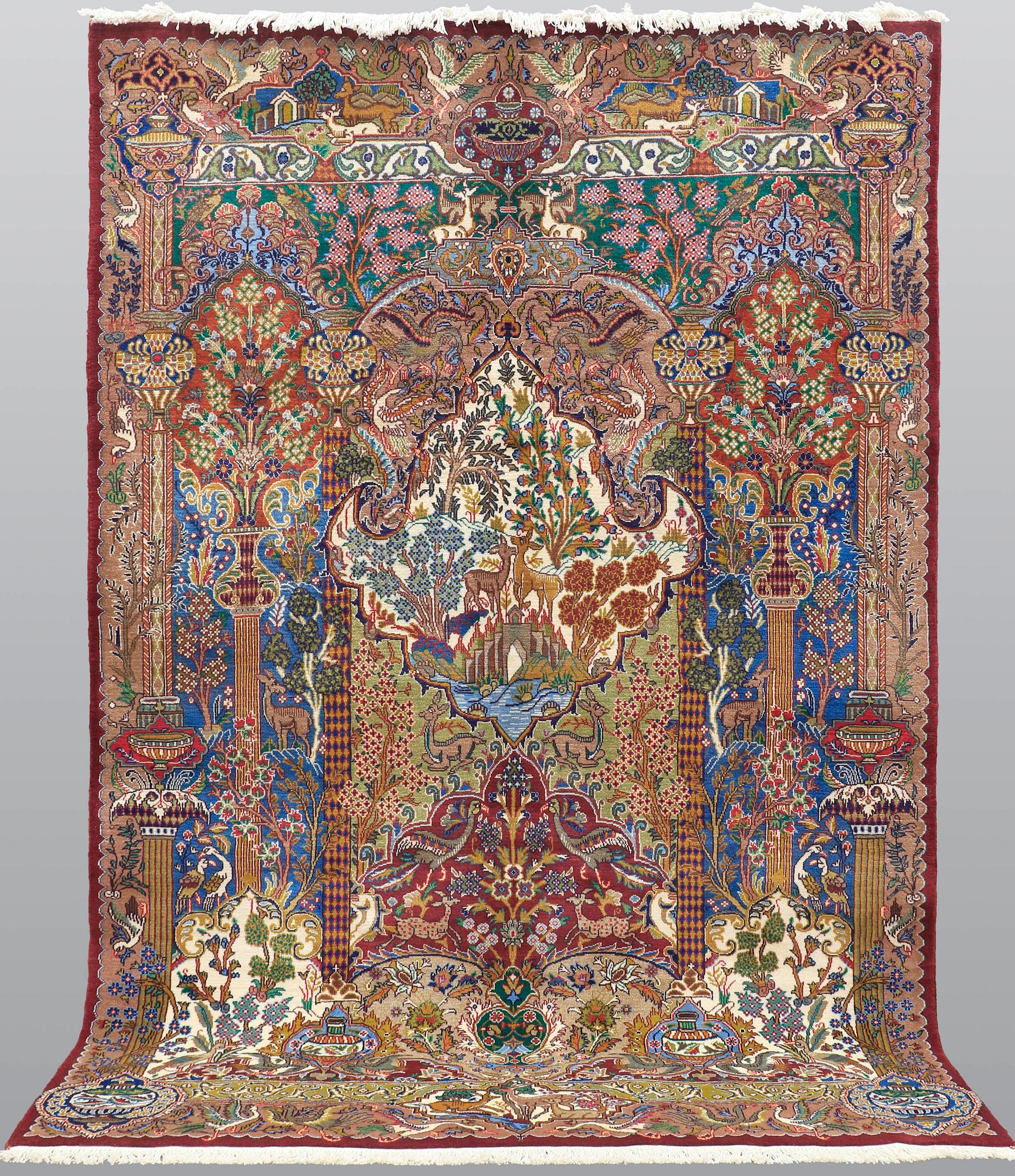 A carpet, Kashmar, 302 x 201 cm.