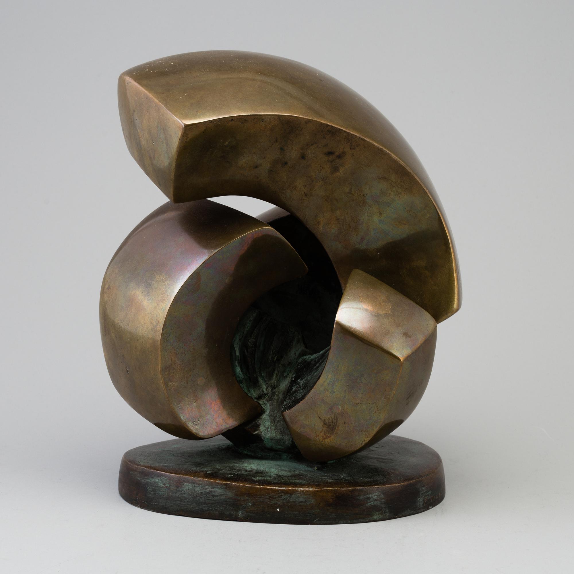 FOLKE TRUEDSSON, skulptur, brons, signerad.