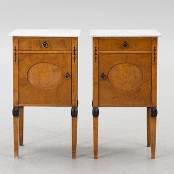 Nightstands, a pair, first half of the 20th century.