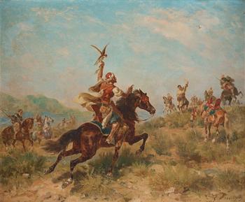 376. Georges Washington, The Falcon hunt.