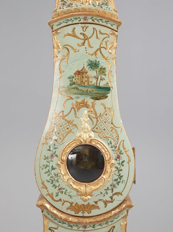 A Swedish Rococo 18th century longcase clock.